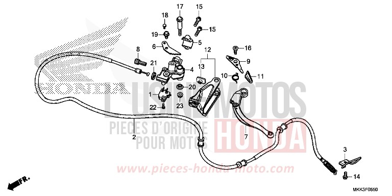 HANDBREMSHEBEL von Africa Twin PEARL GLARE WHITE (NHB53HA) von 2018